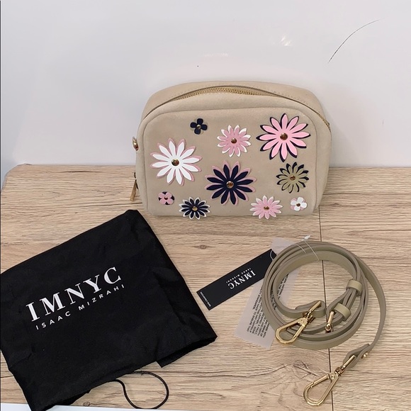 Isaac Mizrahi Handbags - Isaac Mizrahi beige cow leather cross body NWT